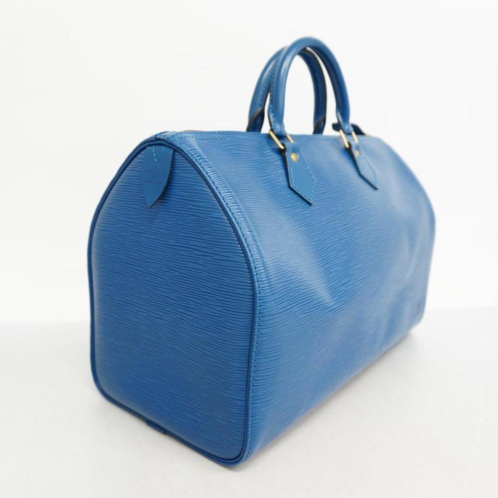 Louis Vuitton 35 Handbag Epi Toledo Blue Speedy